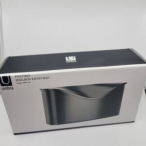 Umbra 460322-040 Postino Wall-Mount Mailbox, Black New, sealed